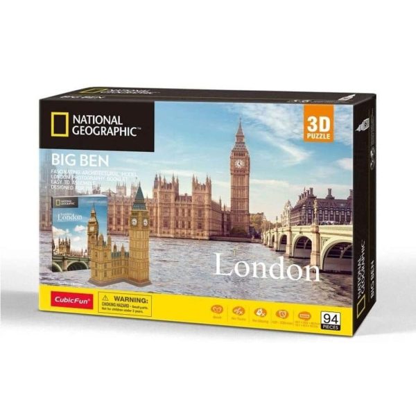 Cubicfun National Geographic 3D London Puzzles Britain Architecture Model Kits Toys For Adults And Children