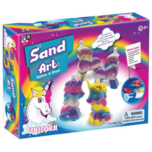 AMAV Unicorn Sand Art Glitter & Glow Kit for Kids