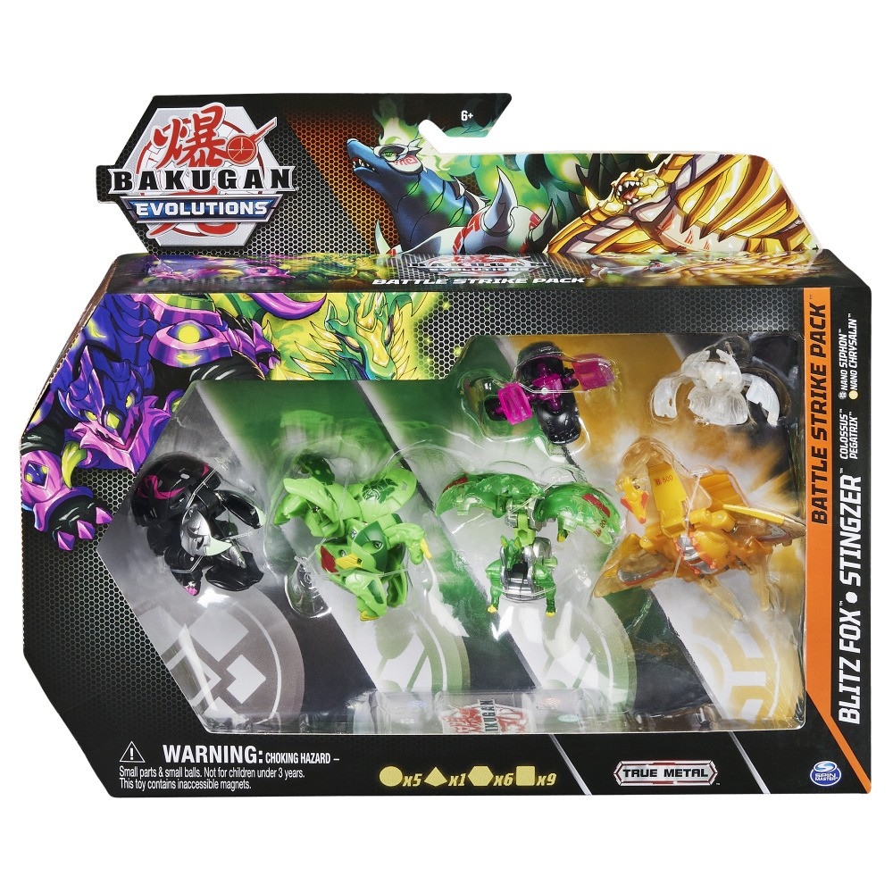 Bakugan Evolutions Dragonoid and Sluggler Battle Strike paquete de 6