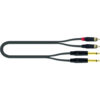 Adap cable 2m(2 Mono 6.3mm jack-2 RCA