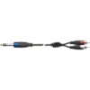 Ada cable5m-Stereo 6.3mm jack-2 RCA