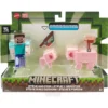 Mattel Minecraft Toys, 3.25-inch Action Figure 2-Packs, 2 Figures and 2 Accessories, Collectible Gifts for Kids