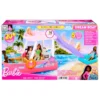 Barbie Boat Playset, Slide & Swimming Pool, 20+ Water-Themed Accessories, Puppy & Dolphin, Ages 3+