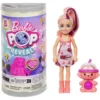 Barbie Chelsea Pop Reveal Bubble Tea Series Doll with Tea Can-Inspired Package & 5 Surprises Including Scented Small Doll, Pop-It Pet & Color Change (Styles May Vary)