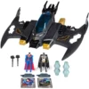 DC Comics, Metal Force Transforming Batwing, 2-in-1 Playset, Includes Batman and Superman Figures, with Projectiles and Character Cards, Kids Toy for Boys Ages 4 and Up