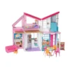 Barbie Malibu House 2-Story, 6-Room Dollhouse with Transformation Features, Plus 25+ Pieces Including Furniture, Patio Fence and Accessories, for Kids 3...