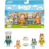 Bluey 4-Pack Toy Figure Playset, Lets Play Chef Pavlova Toddler Figurine Toys Set with Chef Accessories, Poseable Figurines for Kids Ages 3-5